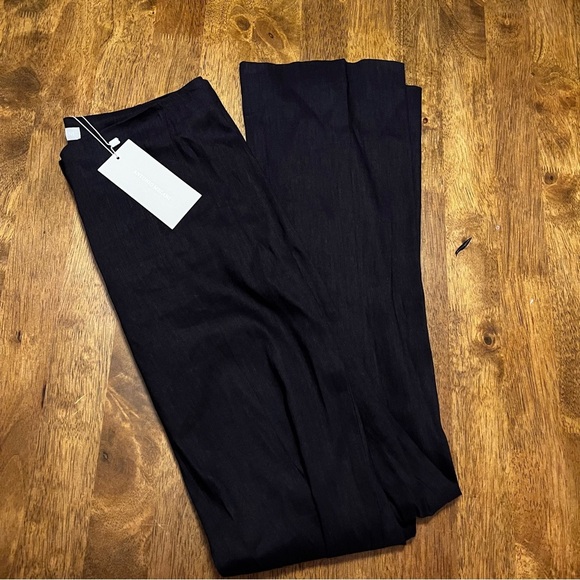 NWT Antonio Melani Kendall Linen Trouser Career Core Pants Navy Size 2 - Picture 3 of 14